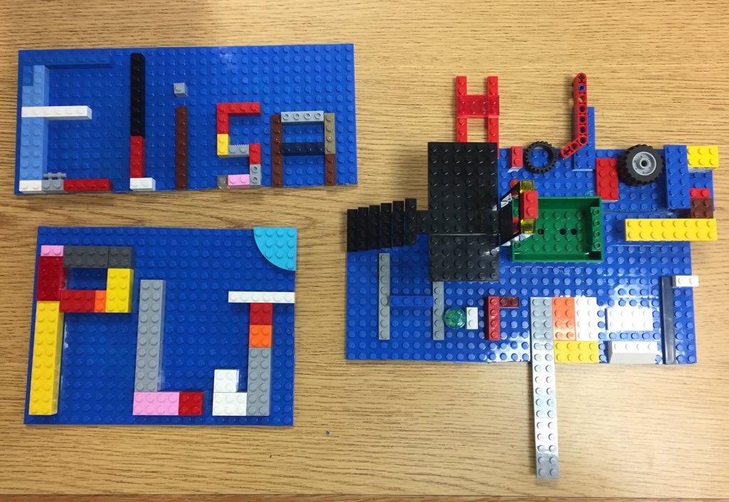 Day 1 LEGO Challenge: Build your name. @PattonSpAreas @motomom312 @PTA_Patton @Patton_Pioneers @AustinISDLibs @AISDTech