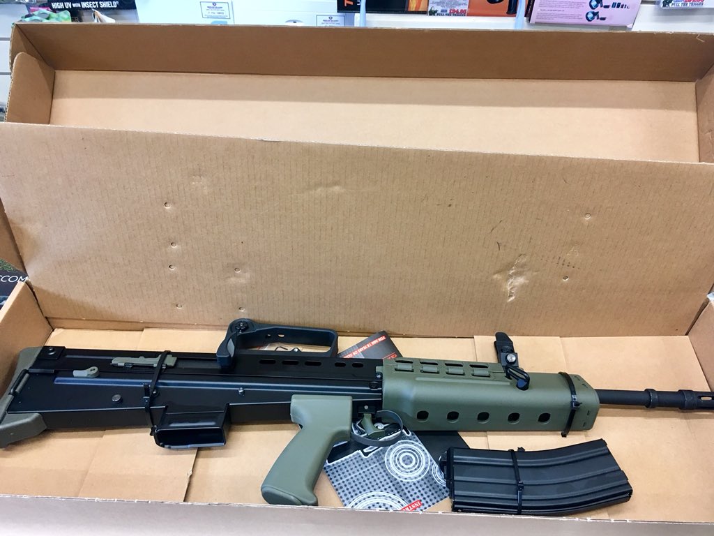 PlymouthGuns's tweet photo. **AIRSOFT
WE L85 A2 SA80 GBB rifle
SR40 and M40A3 bolt action sniper rifles
Dan Wesson 1911 Valor CO2 blowback #airsoft #gbb #replica #pewpew #sa80 #army https://t.co/gDwhHSviYr