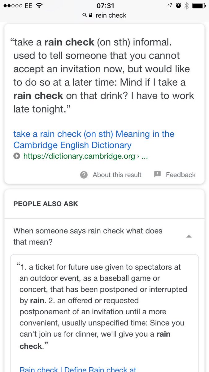 Check meaning rain What Does