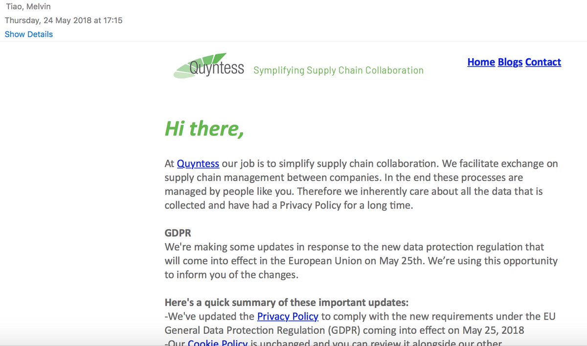 Quyntess's tweet photo. One month in...#GDPR what has changed?  Transparency for users is improved, every company in #Europe including @quyntess updated their #privacypolicy, you are in control which data is being collected and why. The big question is... are you using the web any different now? https://t.co/KLvTaIzWiO