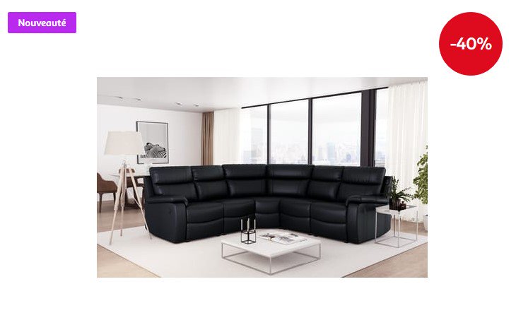 Iziva On Twitter Canape D Angle Relax Electrique Simili 5 Places