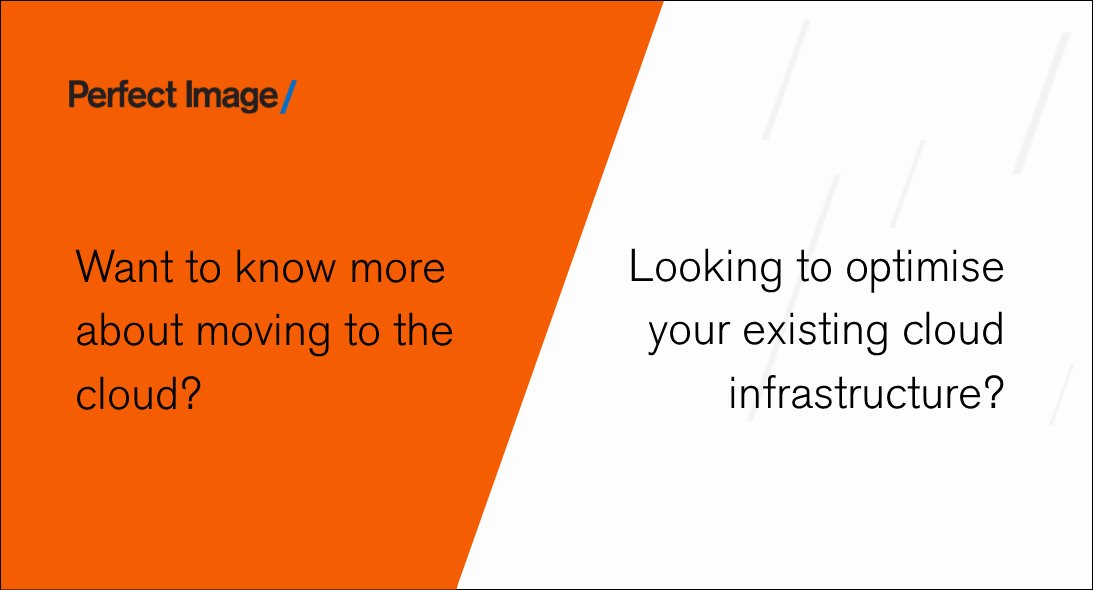 perfectimage's tweet photo. No matter what stage you're at in your #cloudjourney, we're here to help you with #migration, #optimisation, support and #managedcloud services.
We can tailor a #cloudsolution to help you achieve your #business goals.
Get in touch today: https://t.co/Gtz3XA5lKo
#Cloud https://t.co/ubvpss4eLx