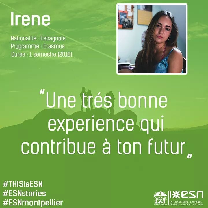 ESN Montpellier et Bikinix vous présentent les #ESNstories <3

Le 17 juin c'est la fête nationale de l'Islande (Happy national day Erasmus Student Network Iceland ! 🎉). Cependant le 17 juin c'est aussi le jour du témoignage d'Irene qui a fait son Erasmus à Montpellier 🌞