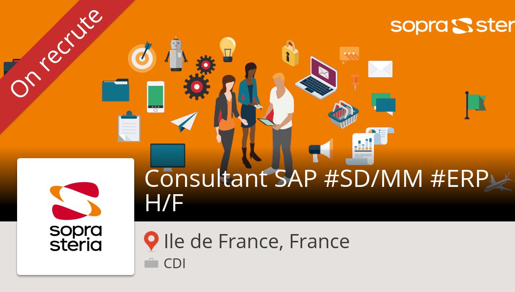 lola_ziani's tweet photo. Découvrez ce #job : #Consultant SAP #SD/MM #ERP H/F chez #SopraSteria (#IledeFranceFrance) https://t.co/NcMb04NQji https://t.co/sUDG3rtu7O