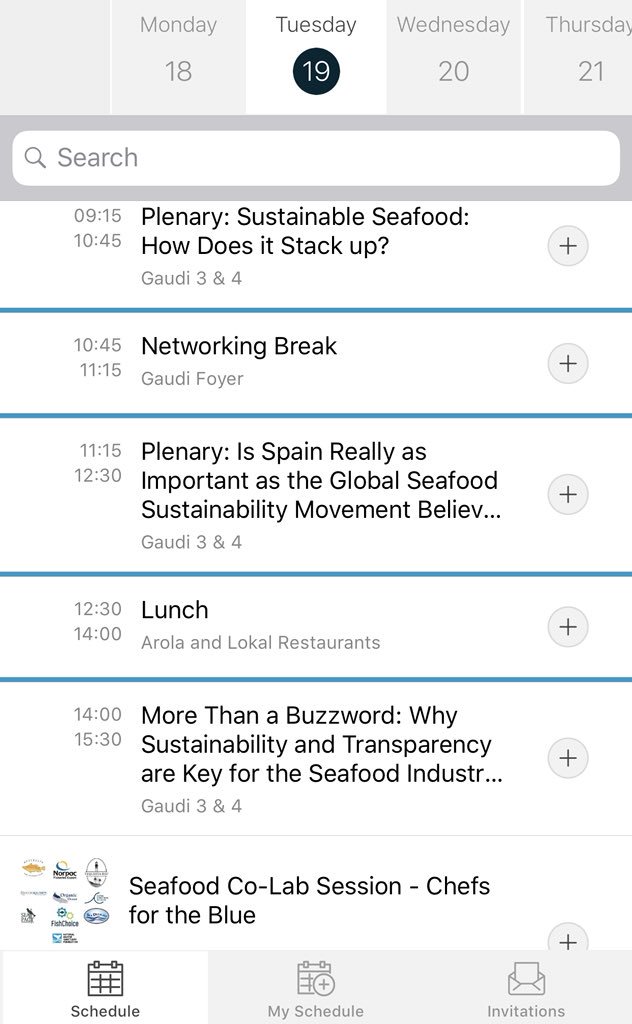 OpenBlueCobia's tweet photo. @SeawebSummit Plenary session on #sustainable seafood first up! Full house for this session; word is “It’s working!... It’s messy, but it’s working!” Max Levine @_maxlevine #ceaconsulting #swss18 #seawebsummit #seaweb https://t.co/JIRYi81OOI
