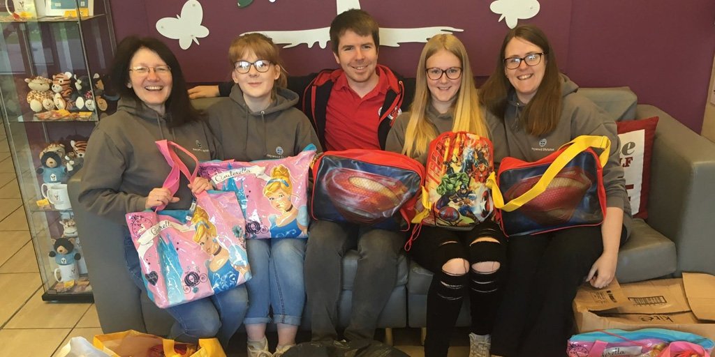 This kind <a href="/GirlGuiding/">Girlguiding</a> group in Manchester donated children’s care bags full of toys, colouring books and toiletries to brighten the days of children on the hospital ward. Thank you!
