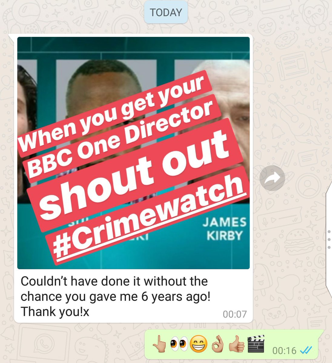 jasminedotiwala's tweet photo. The best kind of text to receive from a past trainee!
Congrats London360 @MT_Futures alumni @_RiazJ on being a director on @BBCCrimewatch 
Very proud! https://t.co/oD5lMaGXRW