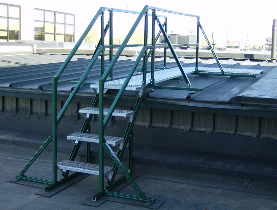 designanchor1's tweet image. This permanent walkway allows for safe and easy inspection of solar roof panels #designanchor #roofaccess #walkway