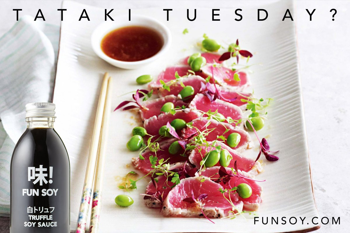 Tataki Tuesday?
A perfect match for Fun Soy Truffle....  味！
#truffles #sushi #Tuesday #soy #lesssalt #flavour #lunch #dinner #HealthyEating 
funsoy.com