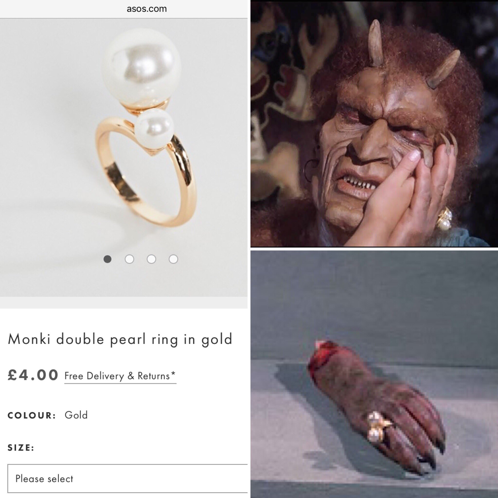 Automatisch Hassy Nauwgezet mojocrumpet on Twitter: "Asos are selling the ring of, Calibos, for £4.  This could have saved a lot of bloodshed #clashofthetitans  https://t.co/ZksIA8MKFd" / Twitter