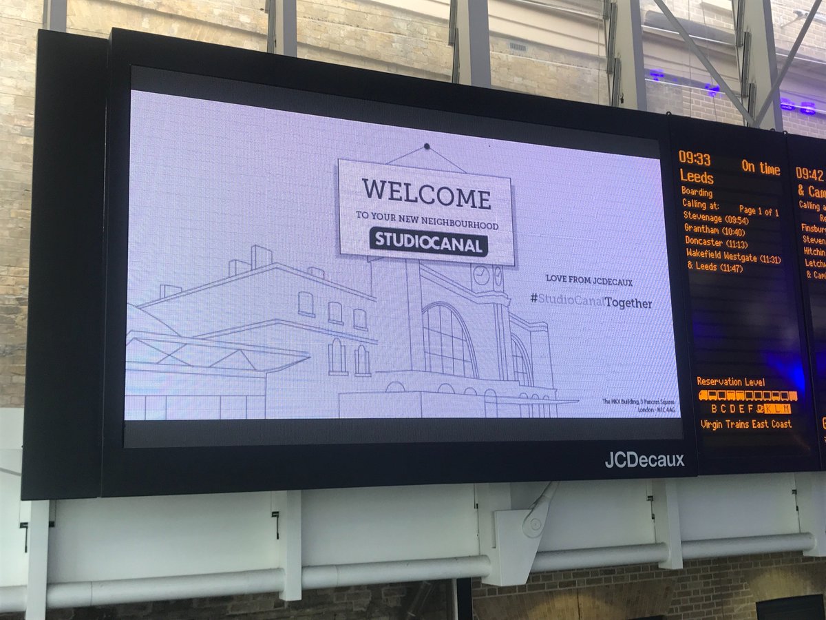 Welcome to the neighbourhood <a href="/StudiocanalUK/">StudiocanalUK</a>, so nice to see you moving in with your fabulous agency family <a href="/TargetMediaUK/">Target Media</a> - look forward to coming in to see the new digs!  ❤️ <a href="/JCDecaux_UK/">JCDecauxUK</a> #Transvision #underonestylishroof #hkxbuilding #kingscross #mediaheartland #Onebigfamily