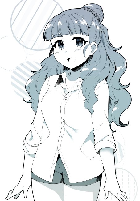 神谷奈緒 「去年描いたエチュード奈緒と三船さん 」|みづしま亜留のイラスト
