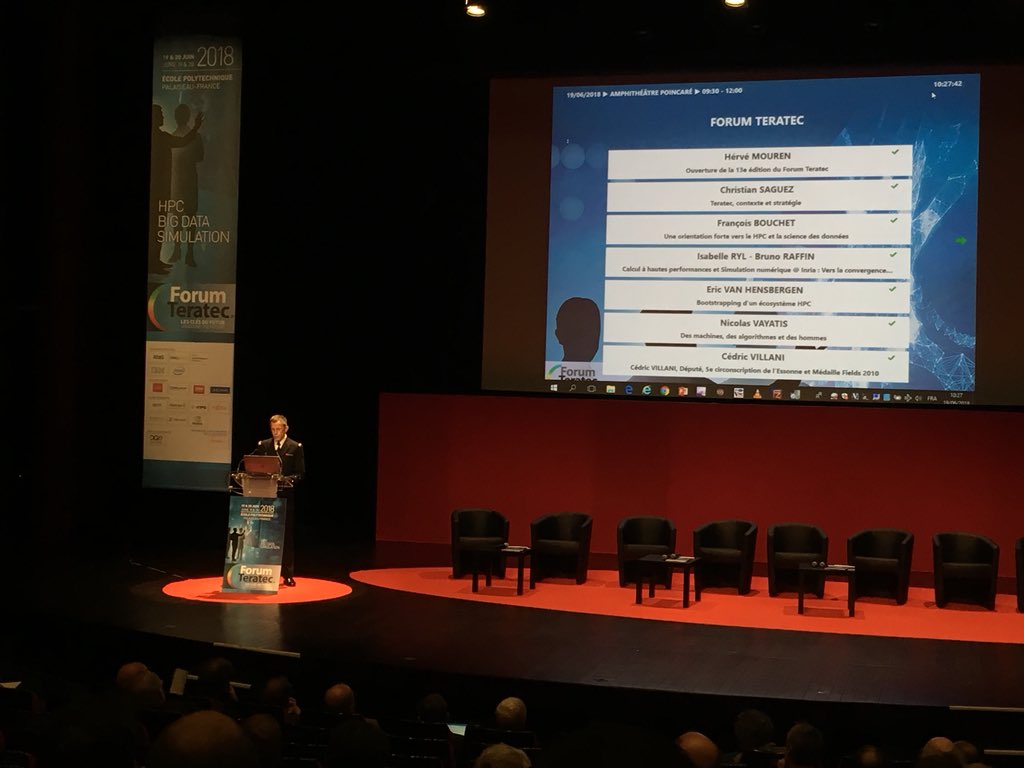 Clr_Dcq's tweet photo. Kick-starting #ForumTeratec with plenary sessions providing an expert’s view on the trends and new applications in #HPC @Polytechnique https://t.co/ADOlHN3MWb