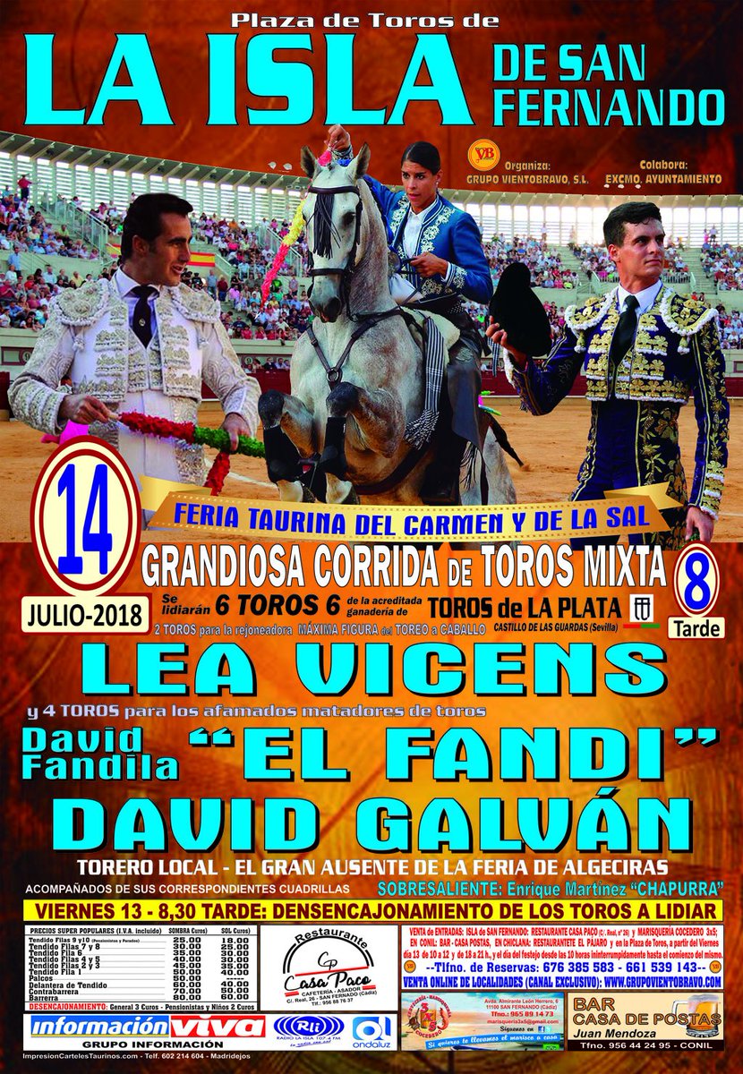 vientobravosl's tweet photo. Cartel anunciador Corrida de Toros Mixta de la Isla de San Fernando.
https://t.co/Jn9b175Dp3 https://t.co/E2naAP1YWO