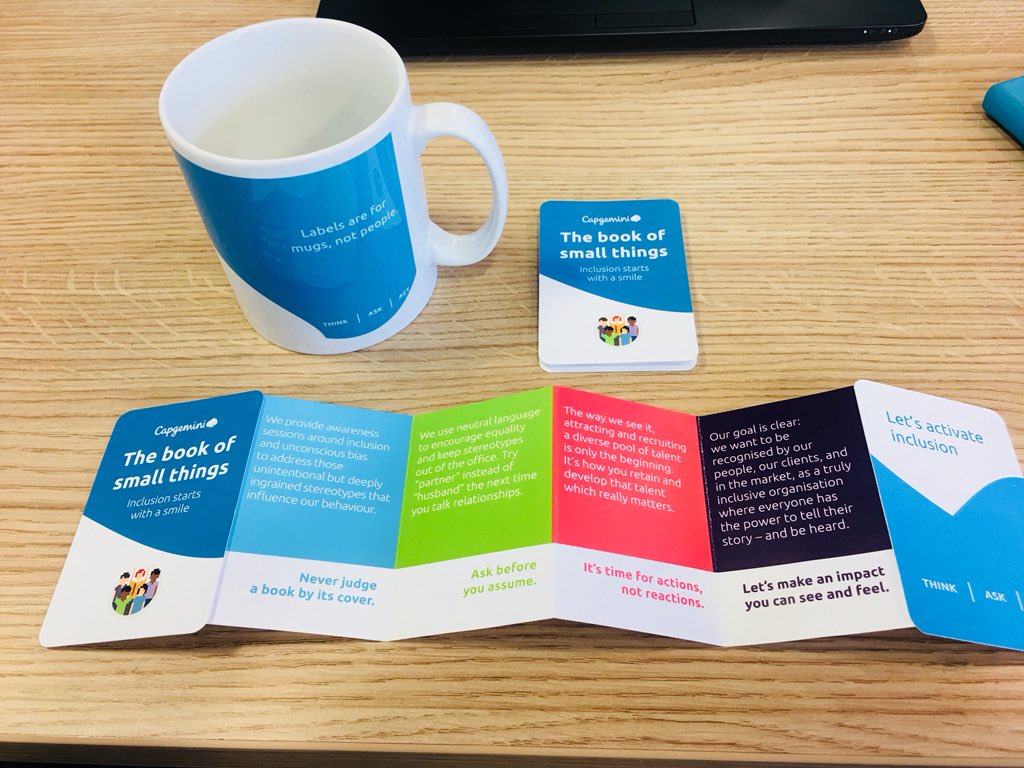 I started my day as per usual (Coffee ASAP) to find these snazzy new Active Inclusion mugs with motivational messages on them. What a way to start the day... ‘Inclusion starts with a smile’ @CapgeminiUK ☕️☺️🙋🏼‍♀️#ThinkAskAct #ActiveInclusion