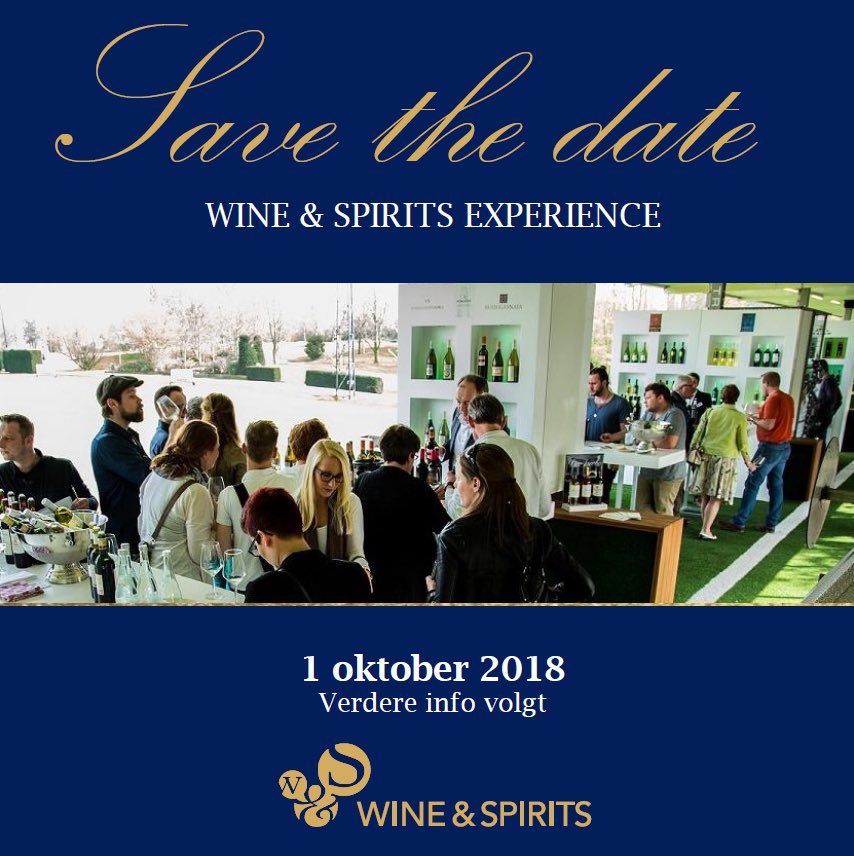 SAVE THE DATE! 1 oktober 2018 W&amp;S experience! #winetasting