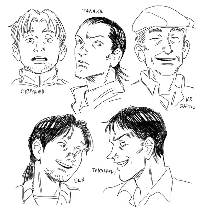 terogumi drawn in a naoki urasawa like style ✨ 