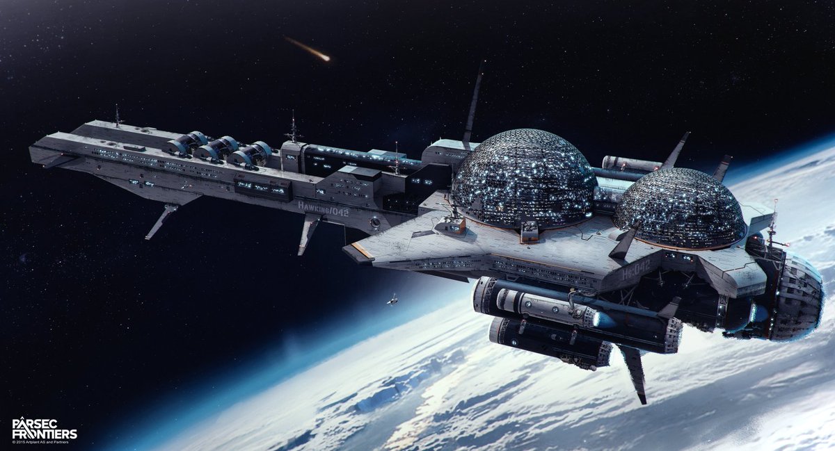 All the Arks are sold!
The very first Hawking ship in the next class for sale has found  it's new owner.
We are very fond of this class as it's named in tribute to the late, great, and brilliant Mr Stephen Hawking
market.parsecfrontiers.com
#parsecFrontiers #blockchain #ico #space