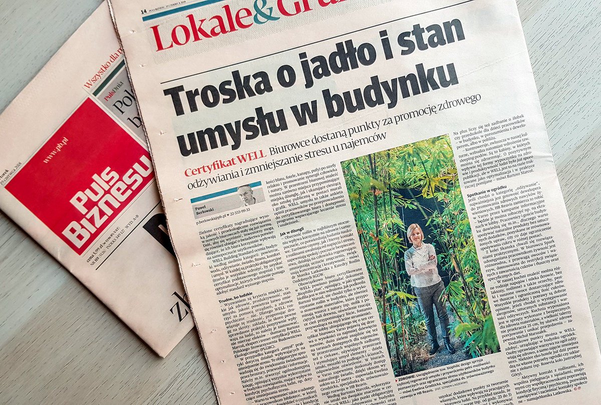 HBReavisPL's tweet photo. "W lobby #Varso będą drzewa 🌳 o wysokości 9m i dużo zieleni na tarasach. Zadbamy też o ożywiające przestrzeń i stymulujące umysł elementy: dzieła sztuki, mozaiki, odpowiednie oświetlenie" mówi w @Puls_Biznesu nasza specjalistka ds. zrównoważonego rozwoju https://t.co/NENae9RAMT https://t.co/fum0yKN6WQ