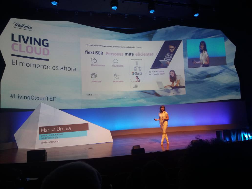jcarlosmartin_'s tweet photo. "La inspiración existe, pero tiene que encontrarte trabajando", Picasso, excelente forma de explicar #flexUSER de @Telefonica, @MarisaUrquia en #LivingCloudTEF https://t.co/exHpQvqTgK