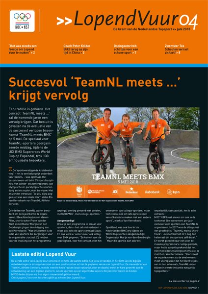 De laatste editie van Lopend Vuur, de krant van topsportend Nederland, is verschenen. nocnsf.nl/nocnsf.nl/tops…