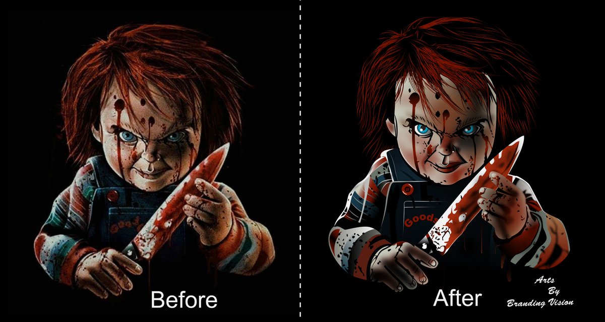 BradingVision's tweet photo. Artwork done @BradingVision  #chucky  Multi-color https://t.co/tu7FLAJUs7
