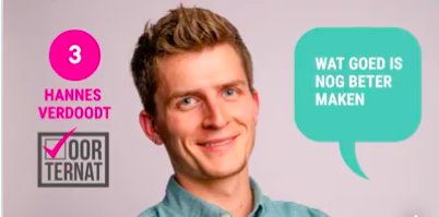 VoorTernat's tweet photo. We gaan door. We stellen elke dag één kandidaat aan jullie voor. Op plaats 3: Hannes Verdoodt. @VDHannes 
#samenwordthetbeter #thuisinternat #highfive #kies18
Bekijk video:
https://t.co/TelZC4LHIt https://t.co/PNA39yxdxm