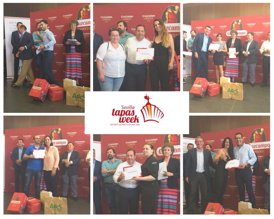 El broche final de la 6ª ed. #STW18 también lo ponemos con los premios del concurso tras las votaciones populares a través de nuestra App📲
Innovadora:🥇<a href="/elcairosevilla/">Restaurante El Cairo</a> 🥈<a href="/_la_Escalona/">la Escaloná</a> 🥉<a href="/BarquetaSevilla/">Restaurante Barqueta</a>  y Tradicional: 🥇Abacería Urbina🥈Bar Triana 🥉@ElMercadodeEnma