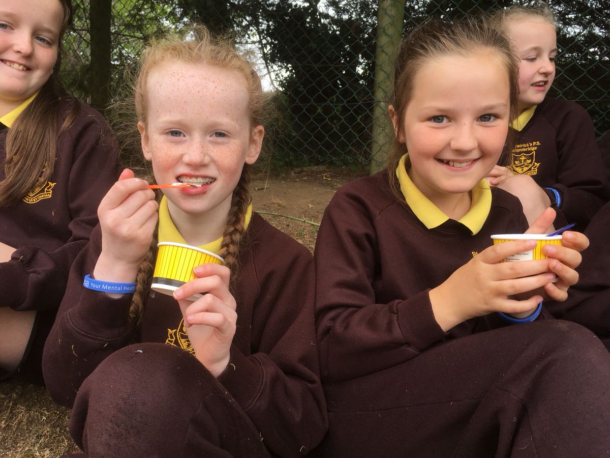 mayobridgeps's tweet photo. Enjoying our ice-cream in the garden. Thanks to Timoneys who supplied a tub for every child! https://t.co/bIMy0u2WxZ