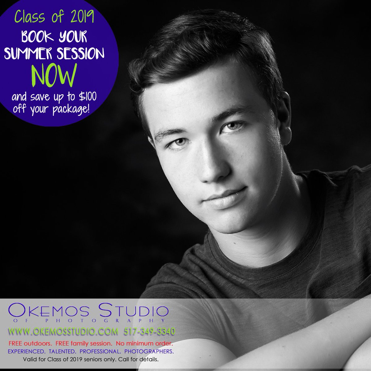 Class of 2019 - reserve your summer session now! #okemosstudio #classof2019 #okemosmi #okemosphotographer #professionalportraits #seniorportraits #seniorpictures #professionalstudio #okemoshighschool #blackandwhite #bwmood #bwstyleoftheday #blackandwhitephotography #classicbw