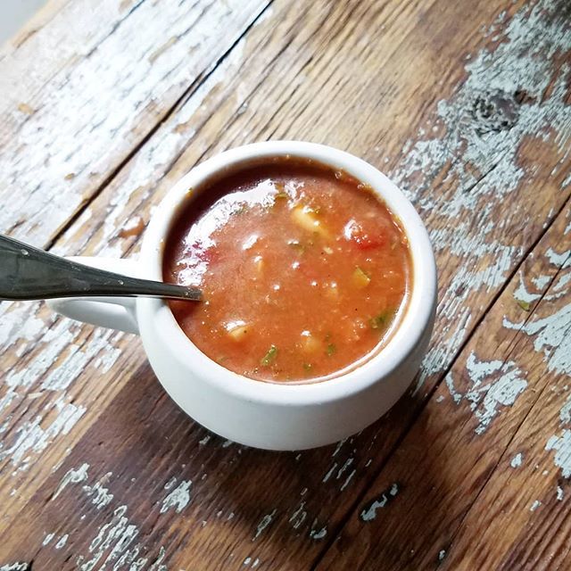 Cold refreshing soup perfect for today's hot and humid weather. Also serving Spring Veggie(gf,v) and Sea Food Bisque. Hope you will join us tonight's soup night.5-10pm. #soupnighttuesdays #familyowned #thelodown #eastvillagegrieve #evgrieve #healthyeatin… ift.tt/2t9PwmZ