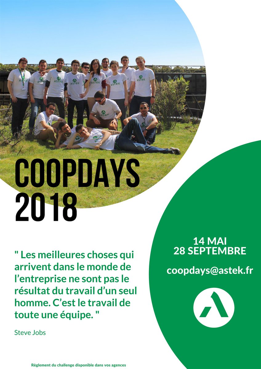 astekgroup's tweet photo. #COOPDAYS2018 // Le challenge des Coopdays a déjà bien commencé ! Bravo à Justine, Viateur et Mohand d’avoir agrandi les équipes Astek ! #joinastek #asteklife
Cooptez sur : coopdays@astek.fr
https://t.co/tDh83fbRiN https://t.co/OX5XKnMUAc