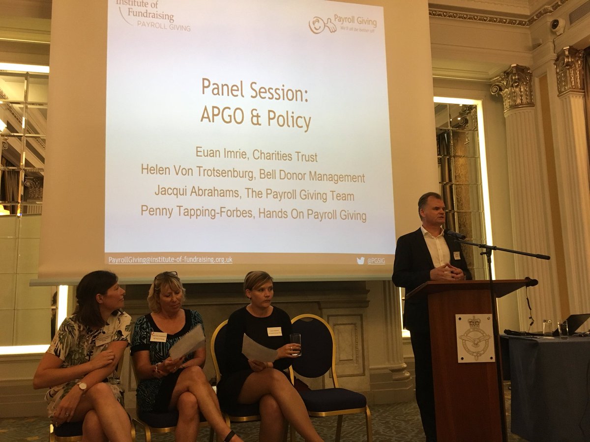 APGOrg's tweet photo. Members of the @APGOrg discussing the collaboration required by all members to make #GDPR changes that would have a positive effect on the sector #charities #payrollgiving #giveasyouearn #iofconference https://t.co/lxFQEJbGDG