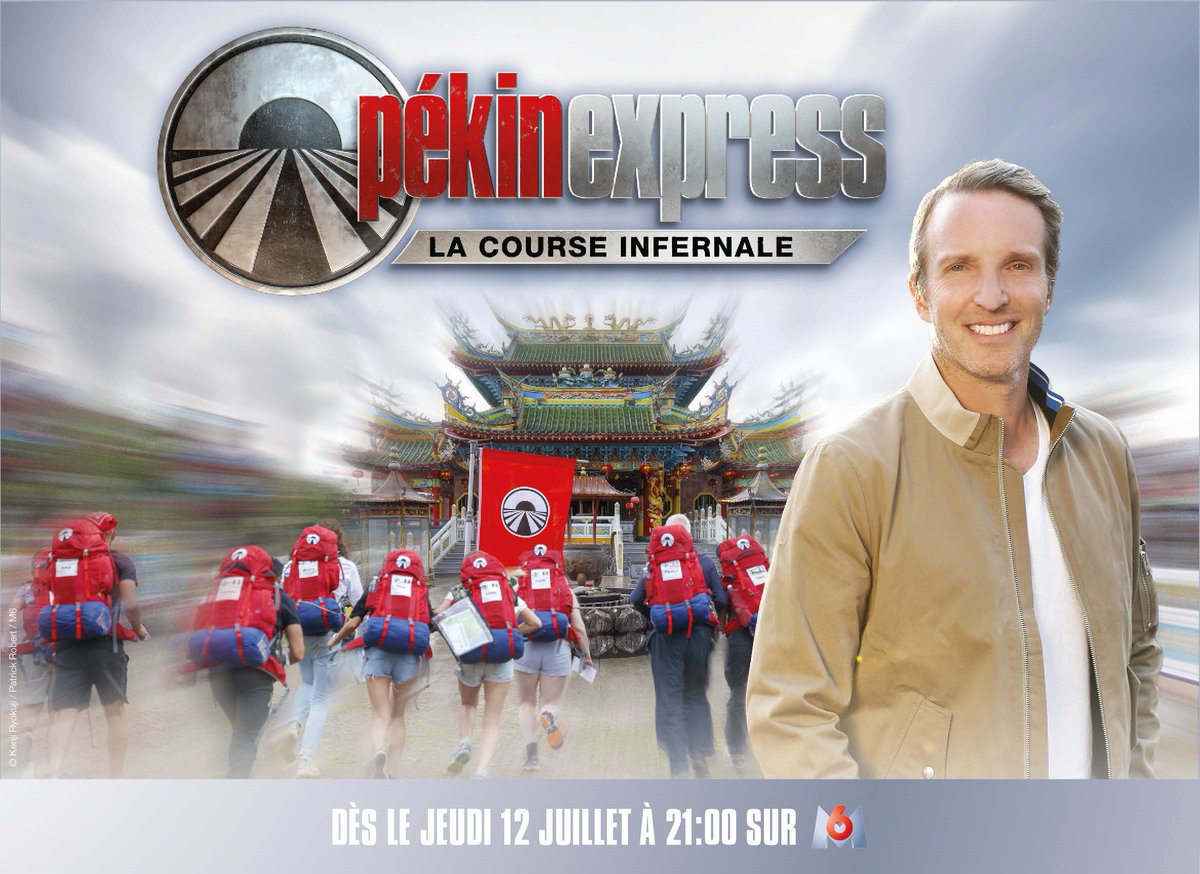 M6's tweet image. #PekinExpress la course infernale jeudi 12 juillet à 21:00 sur M6 
RT si vous avez hâte ! 🎒🎒