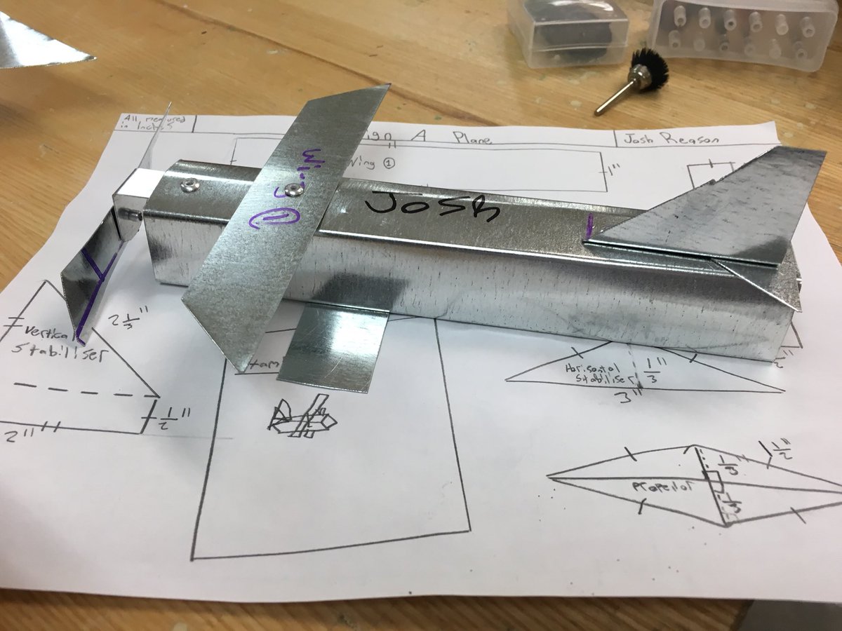 AviationHC's tweet photo. Culminating Tasks #metalwork #planning #aviation SHSM @HolyCrossPTBO #Futureflyers https://t.co/bOUGU358Oi