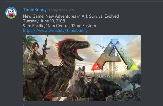 caffeine65's tweet photo. Come watch @_TimidBunny_ with her new addiction Ark Survival Evolved! @survivetheark #ThePotatoSquad #codexus #girlstreamers @thebeautygamers #beautygamers @unitedsmall #SupportSmallStreamers #TwitchUnity #twitchaffiliate @HyperRTs @B42community @TeamHooman https://t.co/csb1JRHRJ8