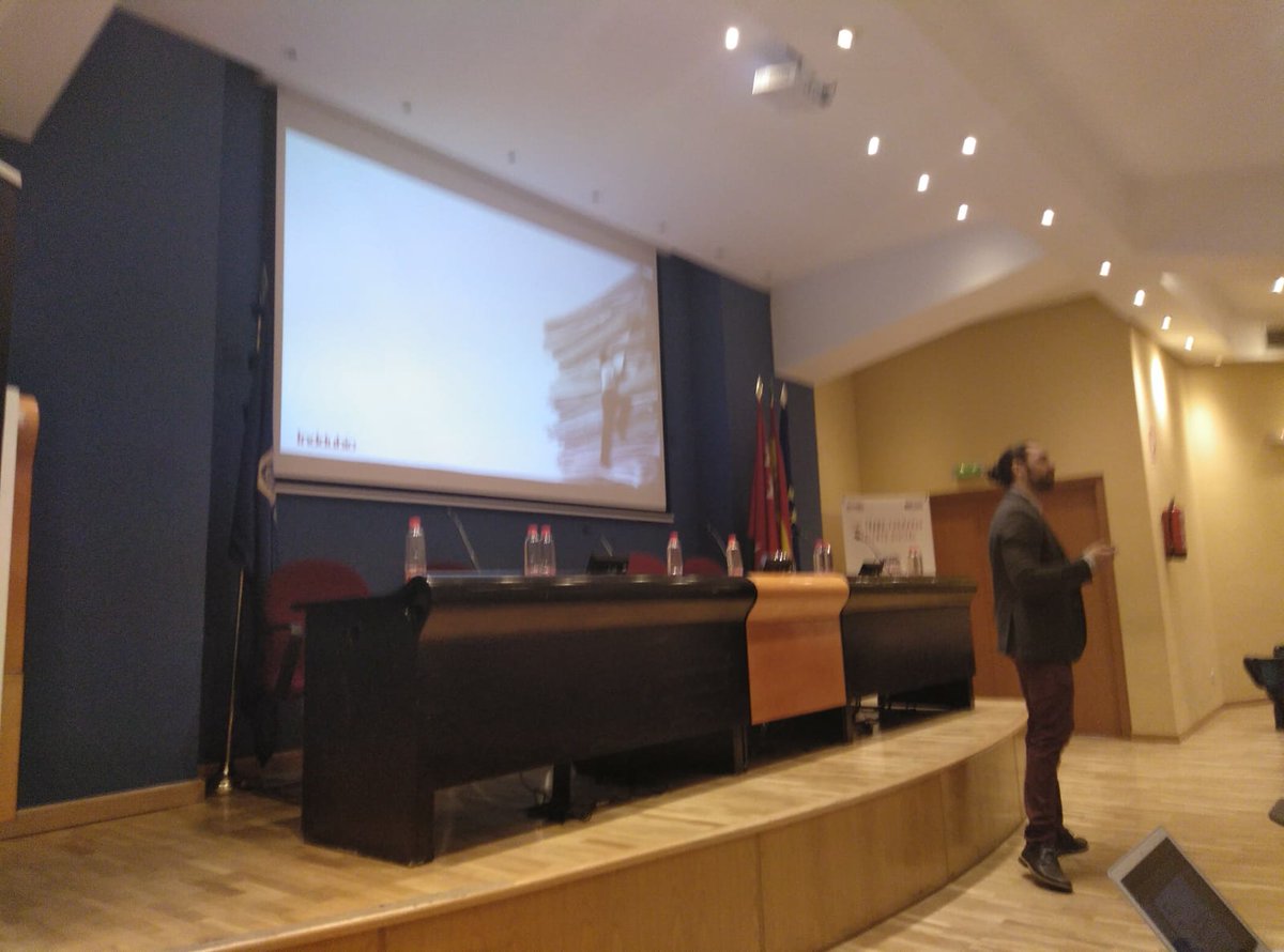 Bloomium's tweet photo. El primer finalista en presentar es @inddubio, plataforma jurídica con #AI que permite acceder a una información única en los procesos judiciales. #AIStartupCompetition #AIMadrid18 https://t.co/NvWyigj93Z