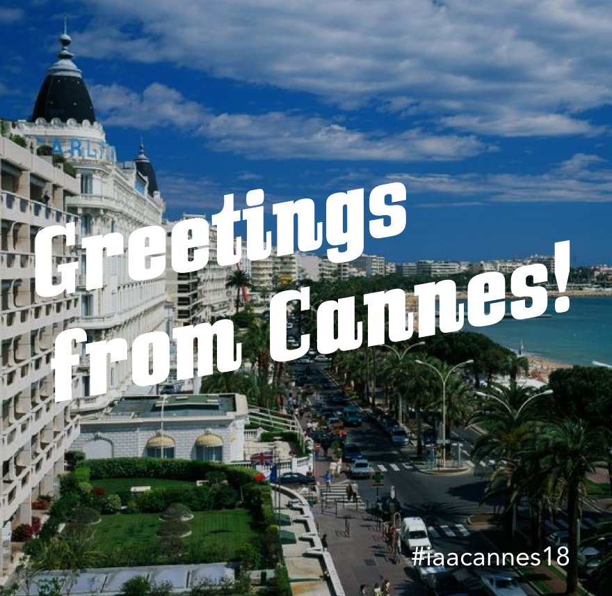 IAA_NL's tweet photo. Having a great time! See you guys soon!! 

#iaa #ontour #canneslions #festivalofcreativity #greetings #greetingcards #iaacannes18 #embassyofdutchcreativity #media #marketing #creativity https://t.co/xY4hVSnyRy