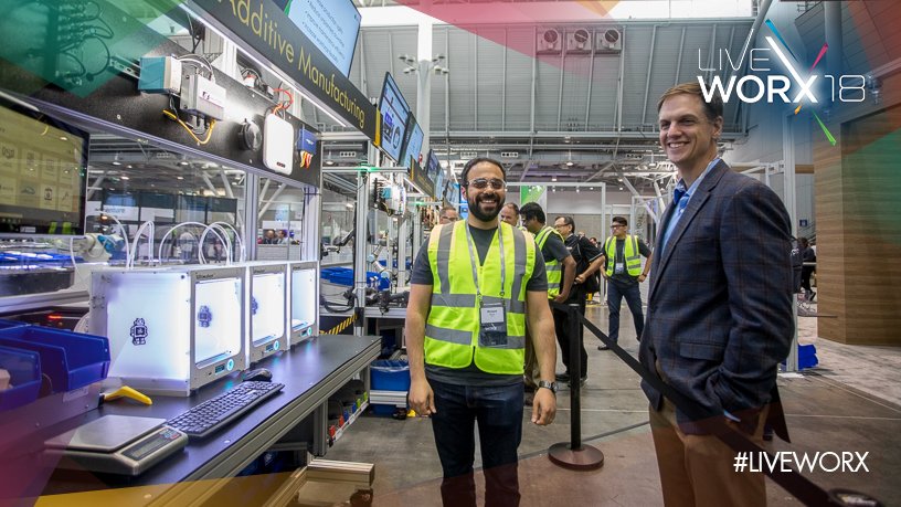 LiveWorx's tweet photo. At the #AdditiveManufacturing station in #XFactory, monitor production on a unified operator dashboard, conduct pre- and post-processing steps, and perform service on with collaborative #AR maintenance instructions #ptcxfactory #DigitalTransformation #LiveWorx https://t.co/jQMCesqQTs
