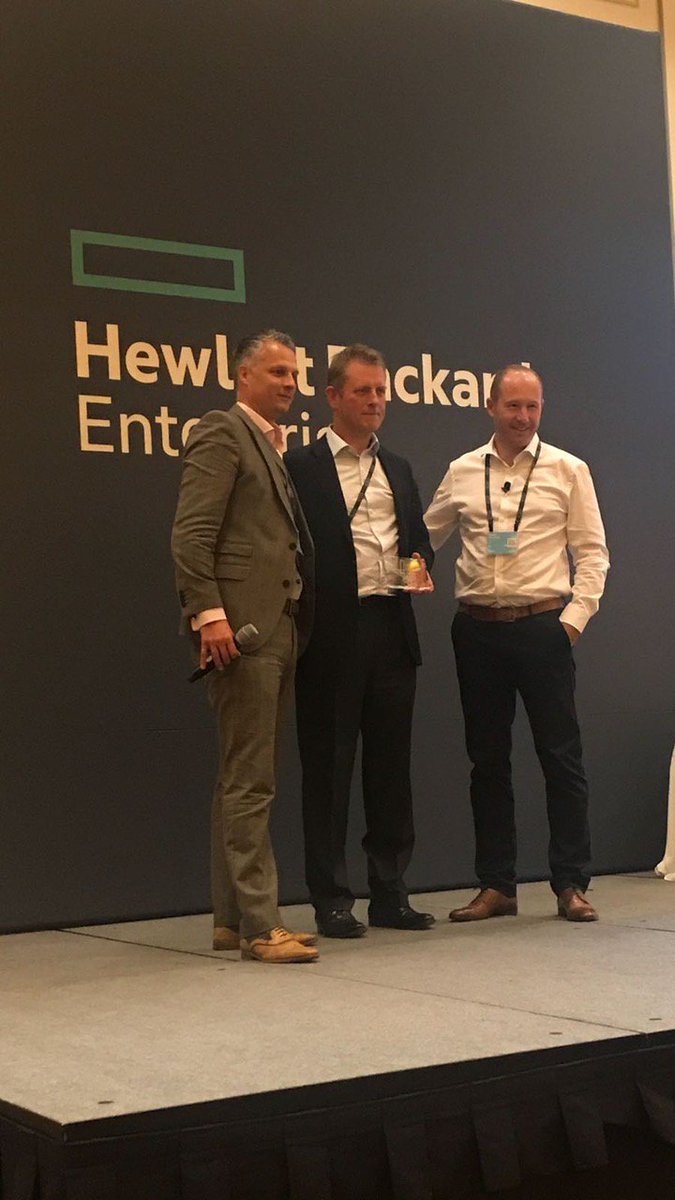 softcat's tweet photo. We’ve also been given the @HPE Financial Services award! Here’s a photo of our own Graeme Watt with @Duttsgoeswild and @marmstrongascot from @HPE https://t.co/EGjQ4Qy1E9