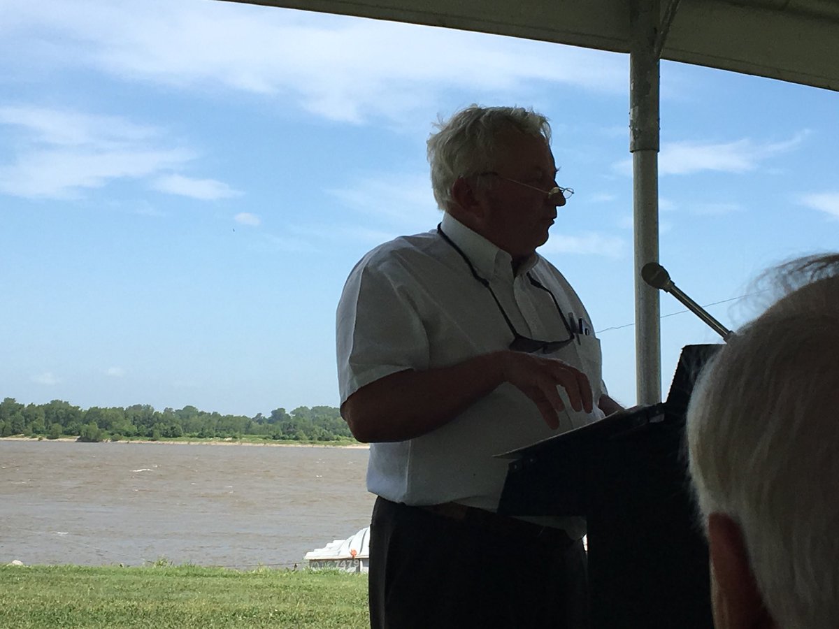 JaiTempleton's tweet photo. Hearing from Dyer Co producer Jimmy Moody on the banks of the Ms River. #TnH2O https://t.co/WwmrHrqwvZ