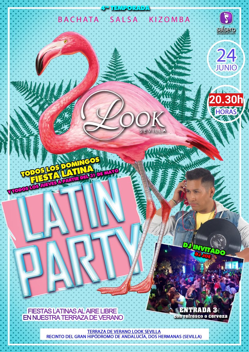 Este Domingo ven a disfrutar de la mejor salsa, kizomba y bachata de parte de nuestro querido invitado Dj Joe, ademas tendremos hamburguesas y perritos calientes para que no os quedéis sin energía 🎶💃🕺🍔🌭🤤 Más información en nuestra pagina de Facebook ow.ly/tcM830ktsat