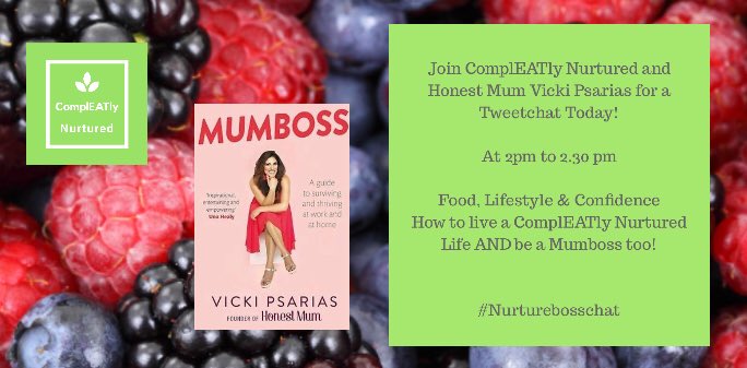 ComplEATNurture's tweet photo. Join @ComplEATNurture &amp; @HonestMum for a Tweetchat today between 2-2.30! 

Talking about Food, Lifestyle, confidence &amp; being a #Mumboss ! 

#NurtureBossChat https://t.co/BD0JkEnmWu