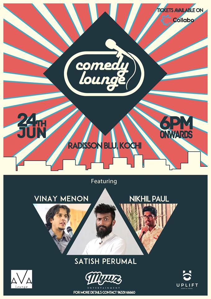 Radissonblu_K's tweet photo. Tickets available on Collabo: 
https://t.co/kRKFeURV5G

For more details contact 96331 66660

#Kochi #StandupComedy #ComedyLounge #LaughTillYouDrop #SundayFunday https://t.co/AMlaH0GReG