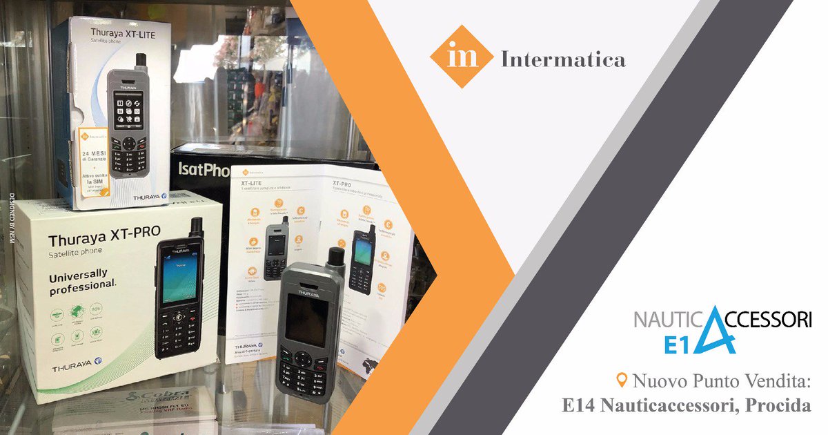 NauticAccessori's tweet photo. Da oggi E14 srl - Nauticaccessori è punto vendita autorizzato @Intermatica: vieni a scoprire in negozio le soluzioni #satellitari per la #sicurezza a bordo più adatte alle tue esigenze! 📱📡#telefono #satellitare #Intermatica #Procida #Campania #news #novità #19giugno https://t.co/s2Ykj4nnlr