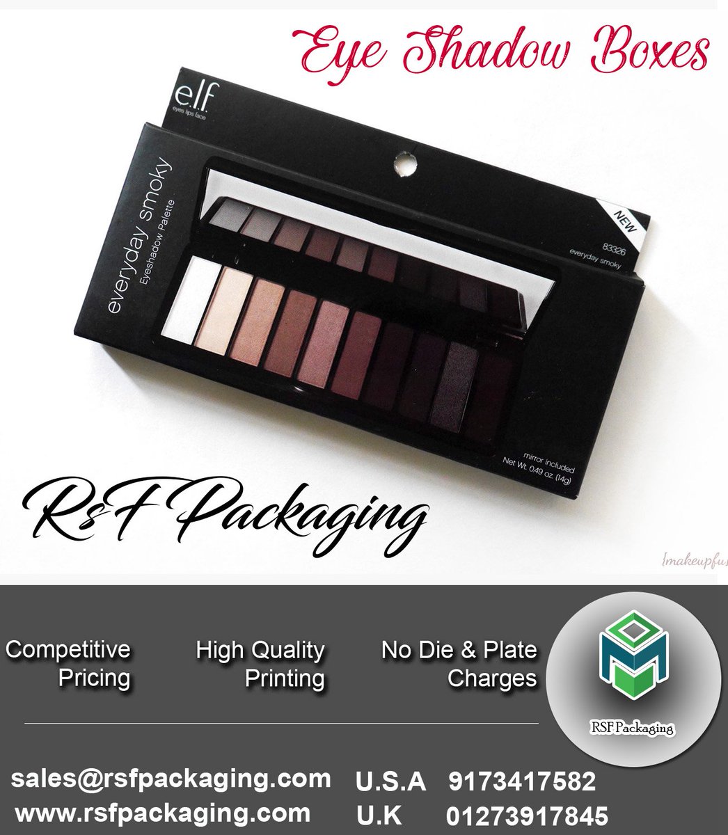 rsfpackaging's tweet image. Looking for beautiful #eyeshadowboxes wholesale shadow boxes. #RSFPackaging is manufacturing exclusive and unique #packages contact us for order. UK: 01273 917845 USA: 9173417582 Visit our website and have a friendly live chat today bit.ly/2kvdJj9 #Oceans8 #LauraIngraham