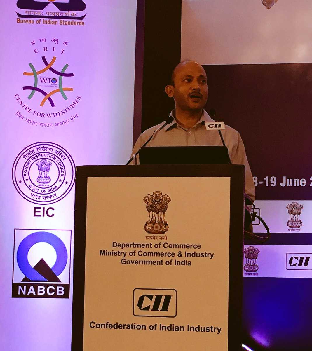 DoC_GoI's tweet photo. Mr. Ashish Tayal from Telecommunication Engineering Centre, @DoT_India delivers a presentation at #StandardsConclave2018 https://t.co/IvCPiYEVVG