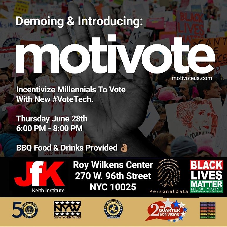 JFKii's tweet photo. Let's Make America Vote Again! If you register voters, JOIN US, to do it more effectively with #VoteTech from @motiVoteUS 👌🏽 #PersonalData
https://t.co/pNVUETrOZ6 https://t.co/wacVBDWKPZ