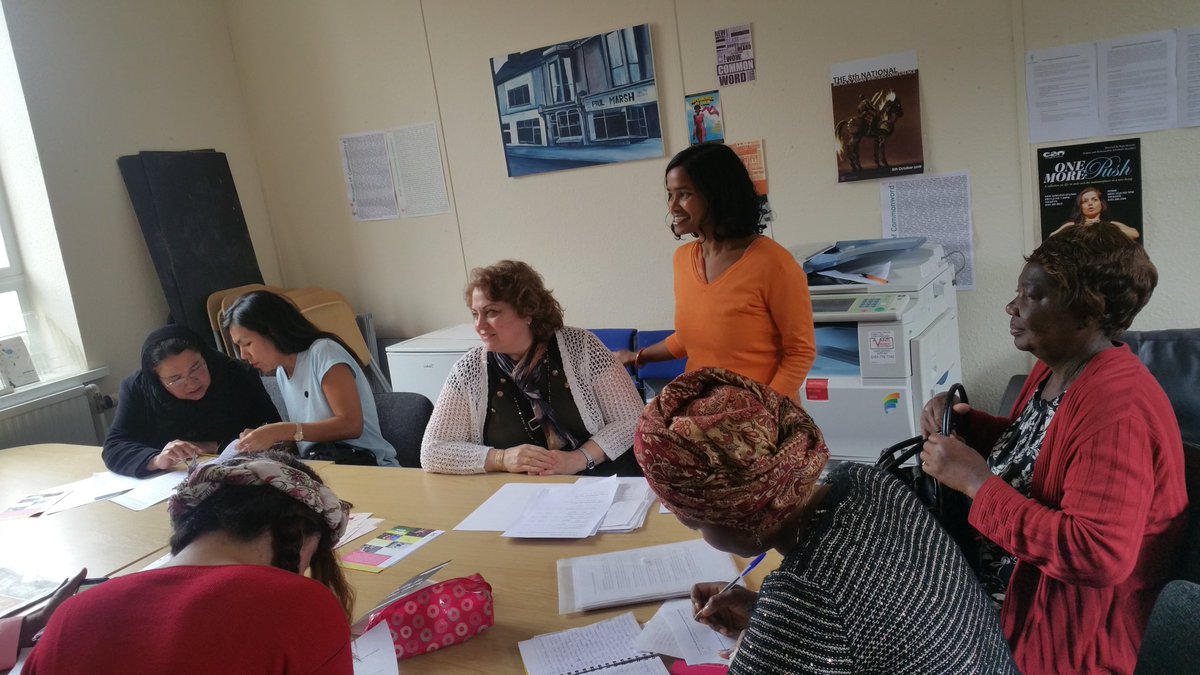 MigrantsSupport's tweet photo. Successful last session  #MigrantWomen writing stories at @MigrantsSupport thanks to @cultureword thanks Depali https://t.co/wBXzuLlq4Z