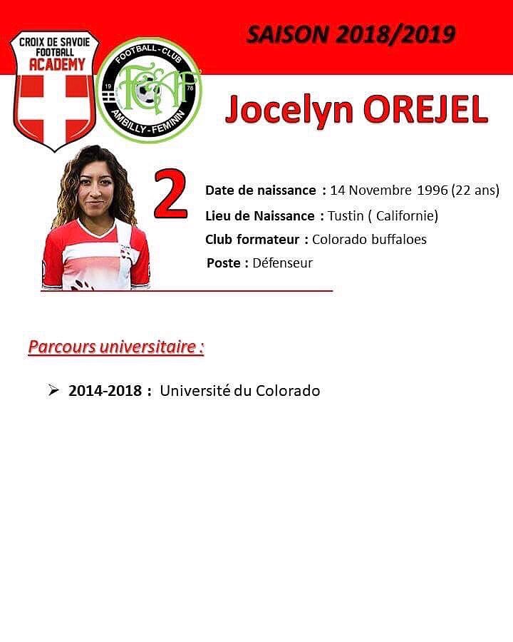 CSFAAmbillyFem's tweet photo. 🔴MERCATO⚪️📄🖊

Nous avons le plaisir de vous présenter notre 5 -ème recrue de ce mercato, Jocelyn OREJEL. 
Internationale mexicaine de 22 ans....

( Lisez La suite Sur notre page Facebook : CSFA Ambilly Féminin ) https://t.co/Yr2wDO1dbm